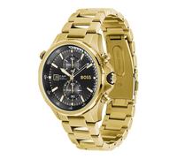 Hugo Boss Globetrotter HB1513932 Herrenuhr Chronograph Quarz 46 mm Gold Edelstahl 10