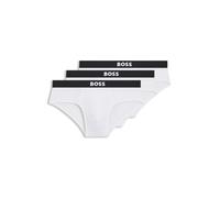 Hugo Boss Slips HipBr 3P BOSS ONE – 3er-Pack, Stretch-Baumwolle, Logo-Bund Weiß XL