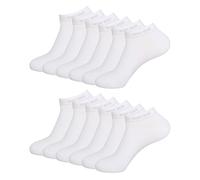 Hugo Boss Herren Sneaker Socken Füßlinge Business Socks 50388443 12 Paar, Farbe:Weiß, Größe:39-42, Artikel:-100 white