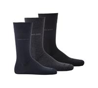 HUGO BOSS Herren Socken, 3er Pack - Finest Soft Cotton, Threepack, schwarz/marineblau/grau 39-42