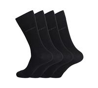 Hugo Boss Herren Socken Strümpfe Business Allround RS Uni 50272214 4 Paar, Farbe:Schwarz;Sockengröße:43-46;Artikel:-001 black