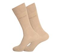 HUGO BOSS Herren Socken Strümpfe Business Allround Twopack RS Uni 50388437 4 Paar, Farbe:Beige, Größe:43-46, Artikel:-261 medium beige