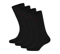 HUGO BOSS Herren Socken Strümpfe Business RS Uni CC 50409503 4 Paar, Farbe:Schwarz, Größe:39-42, Menge:4 Paar (2x 2er Pack), Artikel:-001 black