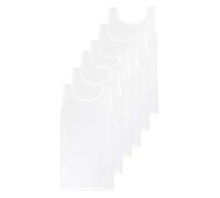 HUGO BOSS Herren Tank Tops Unterhemden Pure Cotton Regular Fit 50325406 6er Pack, Farbe:Weiß, Wäschegröße:L, Menge:6er Pack (2X 3er), Artikel:-100 White