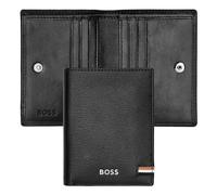 HUGO BOSS Iconic Card Case Schwarz, Klassisch, 8 Steckplätze, Rindsleder, Unisex-Erwachsene, Brieftasche, Klappkartenhalter