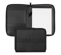 Hugo Boss Konferenzmappe Label A5 aus Kunstleder in der Farbe Schwarz, 23,5 x 17,6 x 2,2 cm, HTM209A