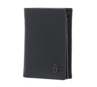 HUGO BOSS Leder Geldbörse Double B Wallet Saffiano Grey grau