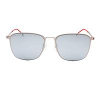 Hugo Boss - Mehrschichtige Linse-Sonnenbrille für Herren, Matt (Ruthenium/Weiß) Einheitsgröße