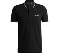 BOSS Poloshirt aus Baumwoll-Mix mit kontrastfarbenen Logos - Style Paddy Pro, 50469102 Schwarz S