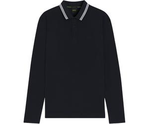 HUGO BOSS Polo Plisy, langarm, navy