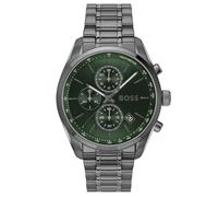 BOSS Chronographen-Quarzuhr mit Kalender für Herren Kollektion Grand Prix 44 mit Graues Edelstahlarmband - 1514228
