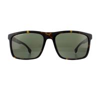 Hugo Boss Rectangle Mens Dark Havana Green Sonnenbrille Einheitsgröße