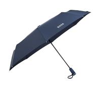 Hugo Boss Regenschirm Double B Taschenschirm mit Monogramm-Print Marineblau