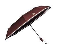BOSS Burgunderfarbener Taschenschirm mit Double B und Signature-Streifen - Style Pocket umbrella Varsity Burgundy, 58837095 Dunkelrot ONESI