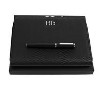 HUGO BOSS Herringbone Writing Set M Black