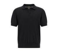 BOSS Pullover aus Merinowolle mit Johnny-Kragen - Style H-Lantoni, 50565470 Schwarz M