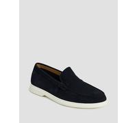 Hugo Boss Sienne Herren-mokassins Aus Wildleder In Marineblau 50543083-401 Dunkelblau 45