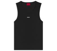 HUGO BOSS Slim Fit Tanktop aus elastischer Baumwolle mit kontrastierendem Logo, Schwarz 001, XL
