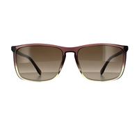 Hugo Boss Square Mens Braun Grau Braun Gradient Sonnenbrille Einheitsgröße