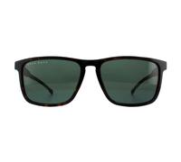 Hugo Boss Square Mens Dark Havana Green Sonnenbrille Einheitsgröße