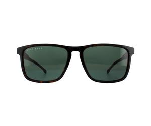 Hugo Boss Square Mens Dark Havana Green Sonnenbrille Einheitsgröße