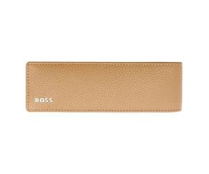 Hugo Boss Stifte-Etui 2er Classic Grained Camel Magnetverschluss