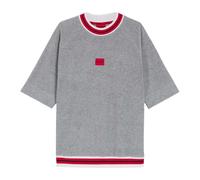 Hugo Boss - Sweatshirt für Herren, Kontrast-Besatz, leger, kurzärmlig (Grau) L