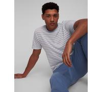 Hugo Boss Tiburt Gestreiftes Herren-t-shirt Aus Leinen 50513401-450 Blau;Weiß XXL