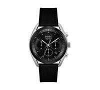 BOSS Chronograph mit Silikonarmband und schwarzem Zifferblatt - Style TOP, 58129543 Schwarz ONESI