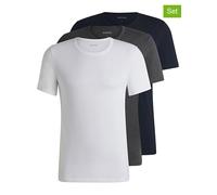 BOSS Dreierpack T-Shirts aus Baumwolle mit Logo-Stickerei - Style TShirt RN 3P Classic, 50475284 Weiß / Blau / Grau M
