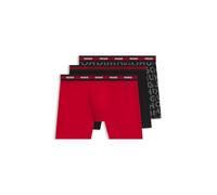 HUGO Regular Fit Boxershorts aus Baumwoll-Mix im 3er-Pack in Rot, Größe L