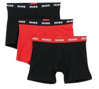 Boxer HUGO UNDERWEAR "BOXERBR TRIPLE", Damen, Gr. L (52), 3 Stk., schwarz 006, Jersey, Obermaterial: 95% Baumwolle, 5% Elasthan, körpernah, Unterhosen, mit elastischem Bund (34205955-L) schwarz 006