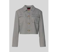 HUGO Boxy Fit Kurzblazer mit Vichy-Muster Modell 'ALERO-2' in Black, Größe 40