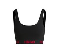 HUGO Bralette aus Stretch-Baumwolle mit Logo-Band - Style BRALETTE SPORTY LOGO, 50469631 Schwarz M