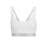 HUGO Bralette aus Stretch-Baumwolle mit Logo-Band - Style BRALETTE SPORTY LOGO, 50469631 Weiß S