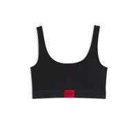 HUGO Bralette aus Stretch-Baumwolle mit rotem Logo-Label - Style BRALETTE RED LABEL, 50469652 Schwarz S