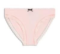 Hugo Damen Slip Brief Unique – Mikrofaser, Spitzenbesatz, Gr. L, pastellrosa
