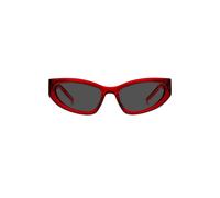 HUGO Brillenfassung aus rotem Acetat mit 3D-Monogrammen - Style HG 1255/SC9A59IR, 58109448 Rot ONESI