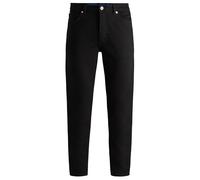 Tapered-fit-Jeans HUGO BLUE "Brody", Herren, Gr. 33, Länge 32, schwarz (schwarz001), Denim/Jeans, Obermaterial: 99% Baumwolle, 1% Elasthan, unifarben, casual, gerade, unten schmal lang, Jeans, mit Sto