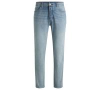 Tapered-fit-Jeans HUGO BLUE "Brody", Herren, Gr. 36, Länge 32, blau (turquoise, aqua448), Denim/Jeans, Obermaterial: 99% Baumwolle, 1% Elasthan, unifarben, casual, gerade, unten schmal lang, Jeans, mi