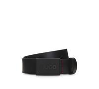 HUGO Büffelledergürtel mit Koppelschließe - Style Gethon_Sz35, 50548359 Schwarz 85
