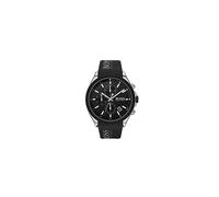 HUGO by Hugo Boss Black Herren-Edelstahl-Quarz-Uhr mit Silikonarmband, schwarz, Modell 1513716
