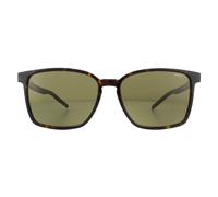 Hugo by Hugo Boss Square Mens Havanna Grün Sonnenbrille Einheitsgröße
