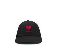 HUGO Cap aus Stretch-Twill mit Logo-Stickerei - Style Mett-Valentine, 50555783 Schwarz ONESI