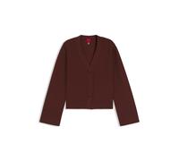 HUGO Cardigan aus Woll-Mix mit Logo-Niete - Style Selosy, 50562701 Braun L