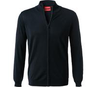 HUGO Cardigan Herren Slim Fit Schurwolle blau, M