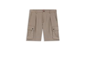 HUGO Cargo-Shorts aus Stretch-Baumwolle mit Bundfalten vorn - Style Craysen262S, 50556891 Hellbraun S