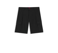 HUGO Cargo-Shorts aus Stretch-Baumwolle mit Bundfalten vorn - Style Craysen262S, 50556891 Schwarz XXL