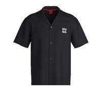 Hugo - "Chaffle Waffle" Hemd für Herren, Strand (Schwarz) L