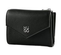 Hugo Klapp-Geldbörse Chris 2.0 aus genarbtem Kunstleder mit Stack-Logo 3cc 12 cm Schwarz